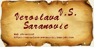 Veroslava Šaranović vizit kartica